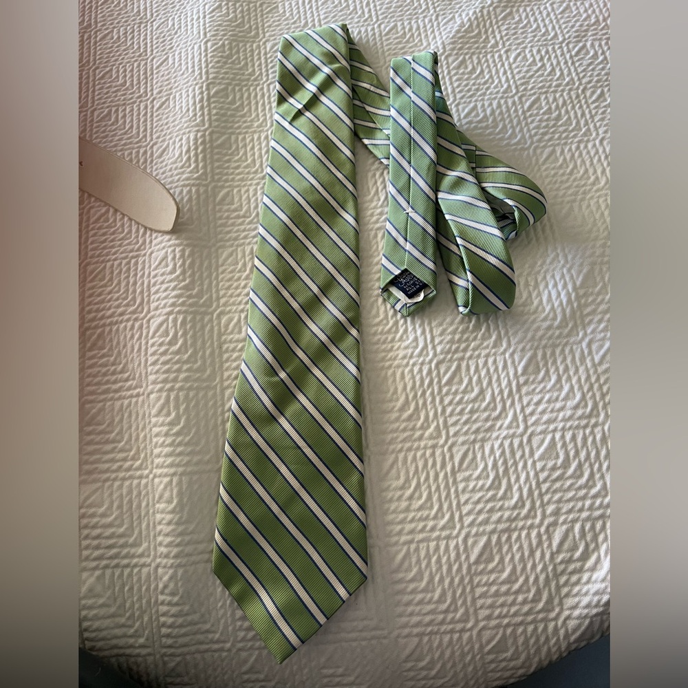 Classic Green Striped Men's Tie